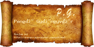 Pengő Gyöngyvér névjegykártya